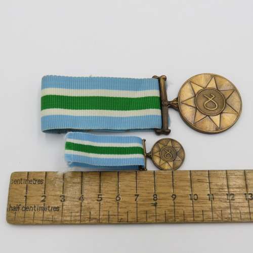 SADF Unity medal and miniature #087845