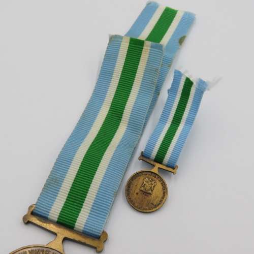 SADF Unity medal and miniature #087845