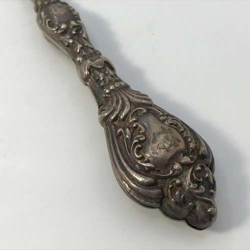 Antique Silver bootlace puller - hallmarked - Birmingham - front part is steel