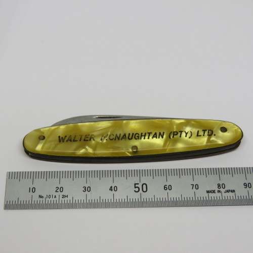Vintage German advertising pocket knife - Walter Mcnaughtan (Pty) Ltd