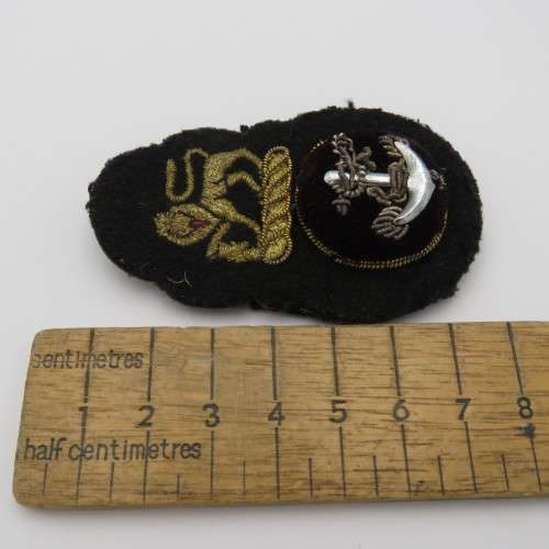 SA Navy Petty Officer cap badge - Lurex