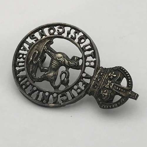 South African Constabulary officers cap badge - complete voided
