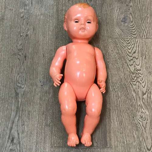 Vintage Plastic baby boy doll - 60cm - no clothing