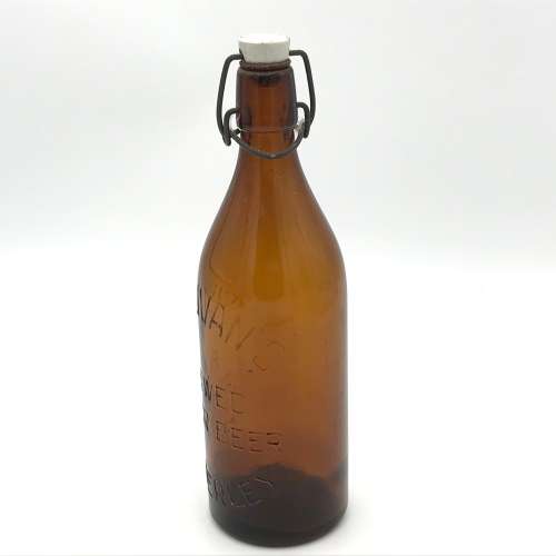 Vintage Sullivans Kimberley Brewed ginger beer glass bottle with lid