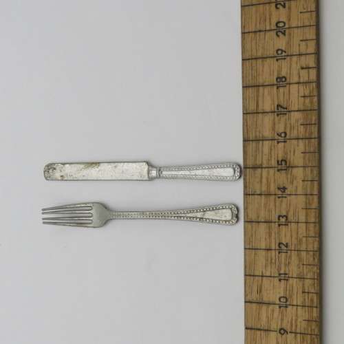 Miniature knife and fork - Doll house