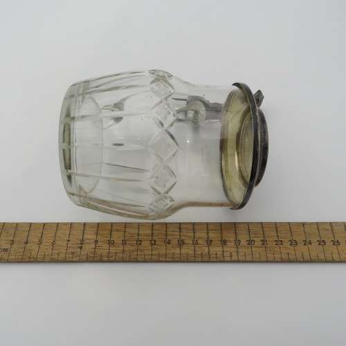 Vintage glass tankard with lid (rowing trophy) that belonged to Hugo Zu Bentheim