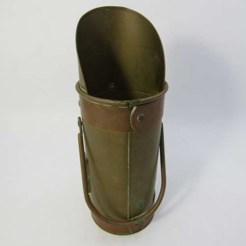 Small vintage brass and copper milk jug