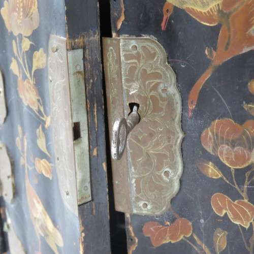 Antique Asian hand painted writing bureau