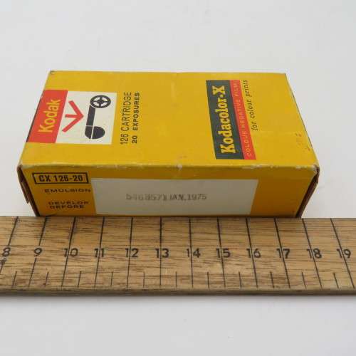 Kodacolor-X CX 126-20 cartridge in box unused - Expired Jan  1975