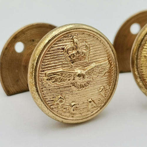 Pair of RCAF screw in pins - Royal Canadian Air Force