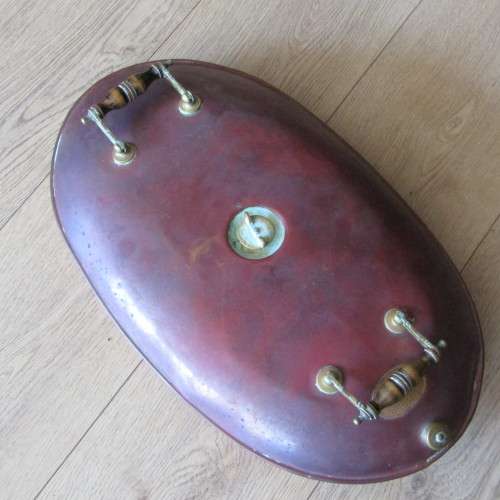 Antique copper foot warmer / bed warmer - rare piece