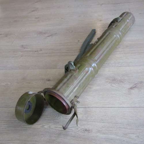 Chinese Recoilless projectile tin holder - used in Angola during border war - 82cm