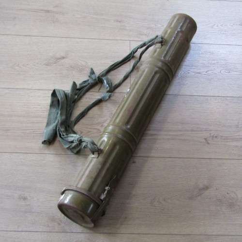 Chinese Recoilless projectile tin holder - used in Angola during border war - 82cm
