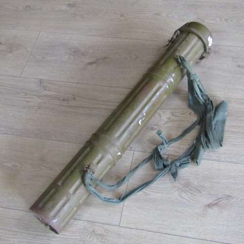 Chinese Recoilless projectile tin holder - used in Angola during border war - 82cm