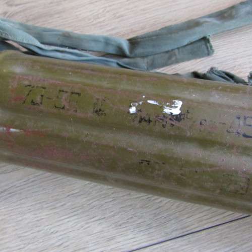 Chinese Recoilless projectile tin holder - used in Angola during border war - 82cm