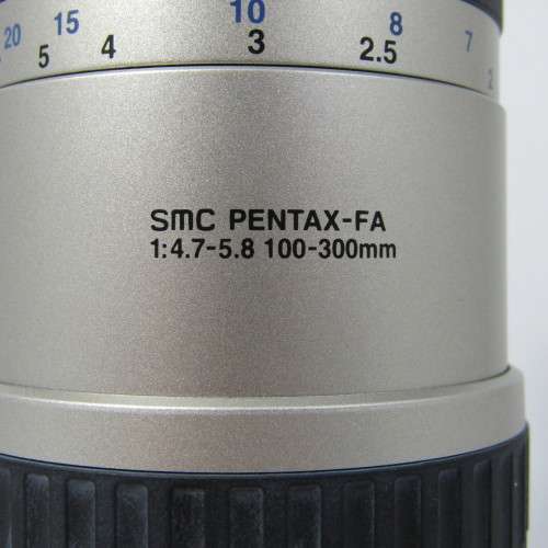 Pentax SMC Pentax-FA 1:4.7 - 5.8 100 to 300mm lens - lens is clean