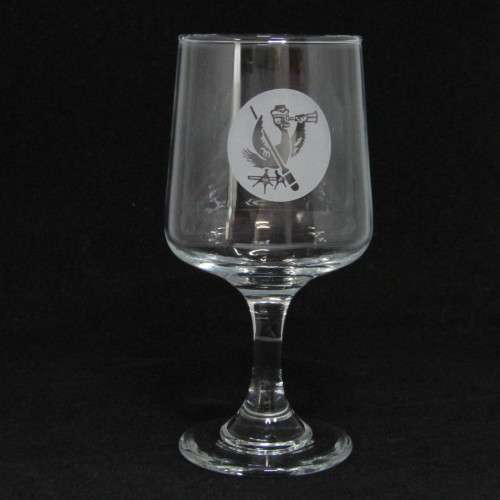 Set of 6 vintage SA Womans Auxiliary Naval Service (SWAN) sherry glasses - circa 1970`s - very rare