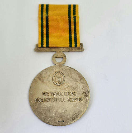 SA Prison service silver faithful service medal