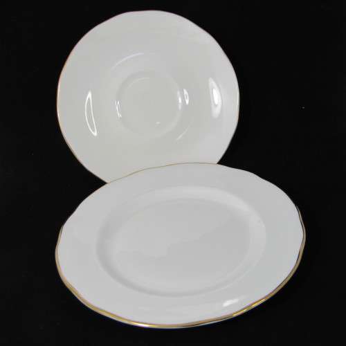 Duchess white and gold porcelain trio