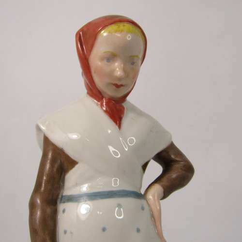 Royal Copenhagen vintage girl with duck figurine