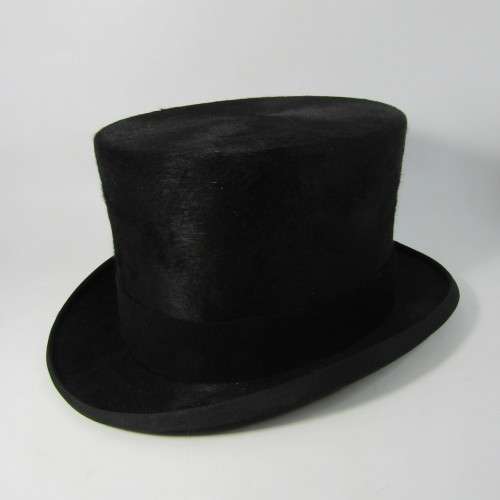 Vintage Christy's London Fur Top Hat in Box - Size 55cm