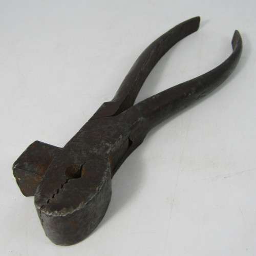 Antique Military leather working saddler pliers with military markings - SC Tomkins