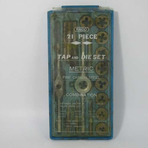 Vintage Raco 21 pieces tap and die set - some pieces missing