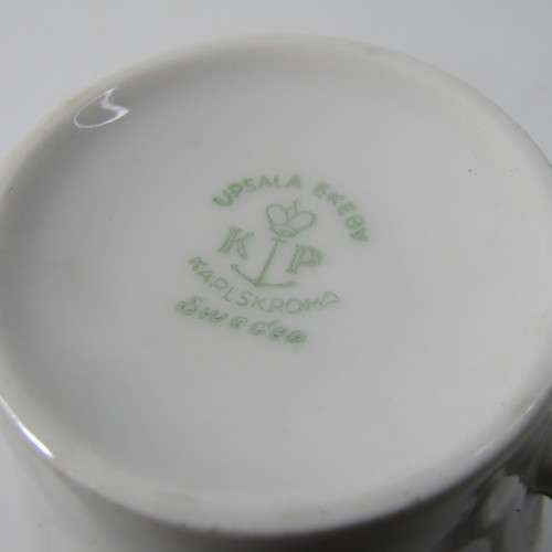 Vintage Karlskrona Sweden porcelain cup & saucer