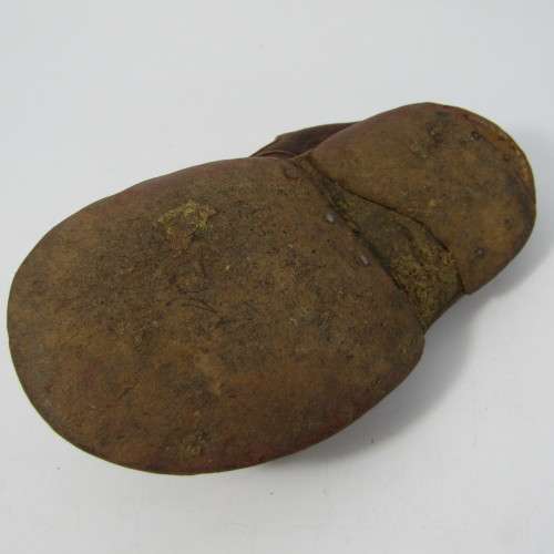 Pair of antique leather girl shoes