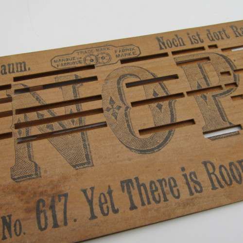 Punched Media MANOPAN music box strip - No. 617 - Yet there is Room - Late 1800`s