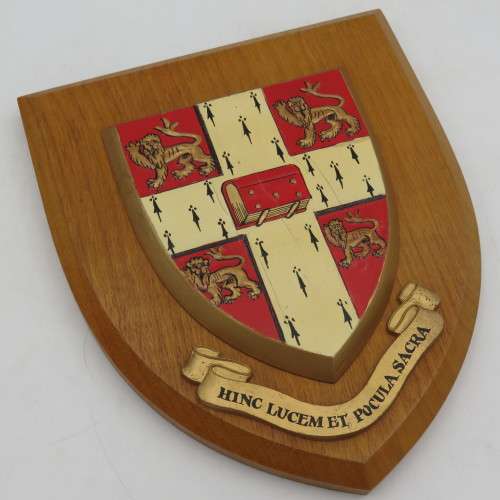 Cambridge University coat of arms wall plaque