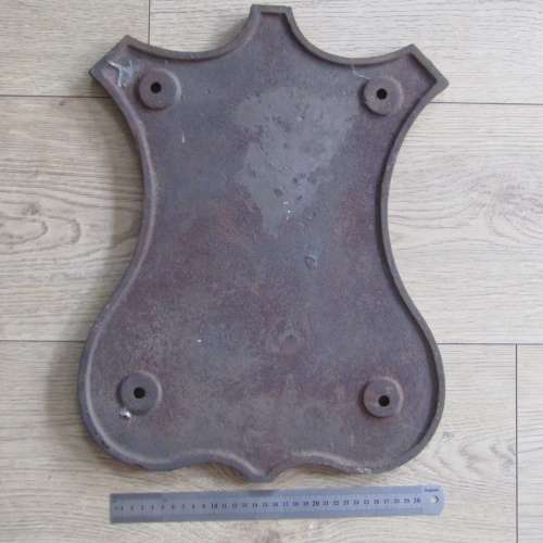 Antique Joseph Westwood and Co. 1890 cast iron name plate