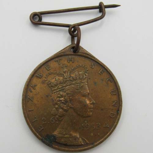 1953 Coronation medallion presented by Bulawayo
