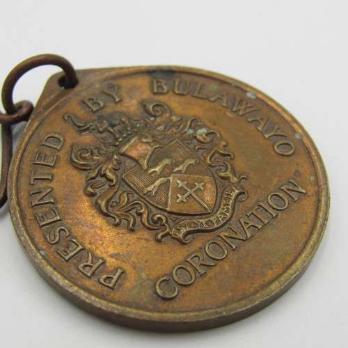 1953 Coronation medallion presented by Bulawayo