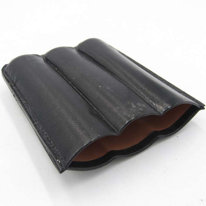 Vintage Leather 3 cigar travelling pouch