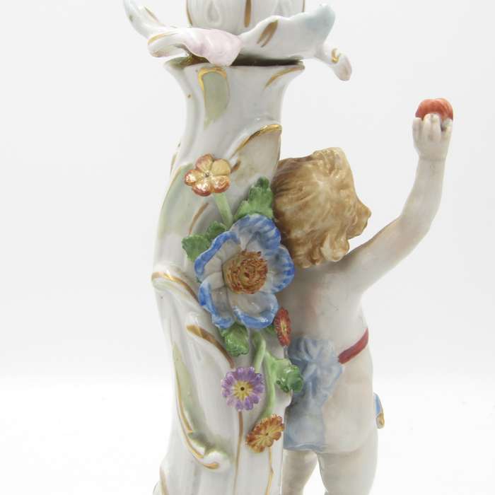 Vintage Schierholz porcelain candlestick - top candleholder rod broken but fixed to top