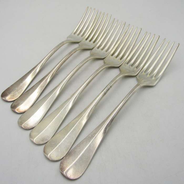 Set of 6 BMA 90/45 silverplated forks