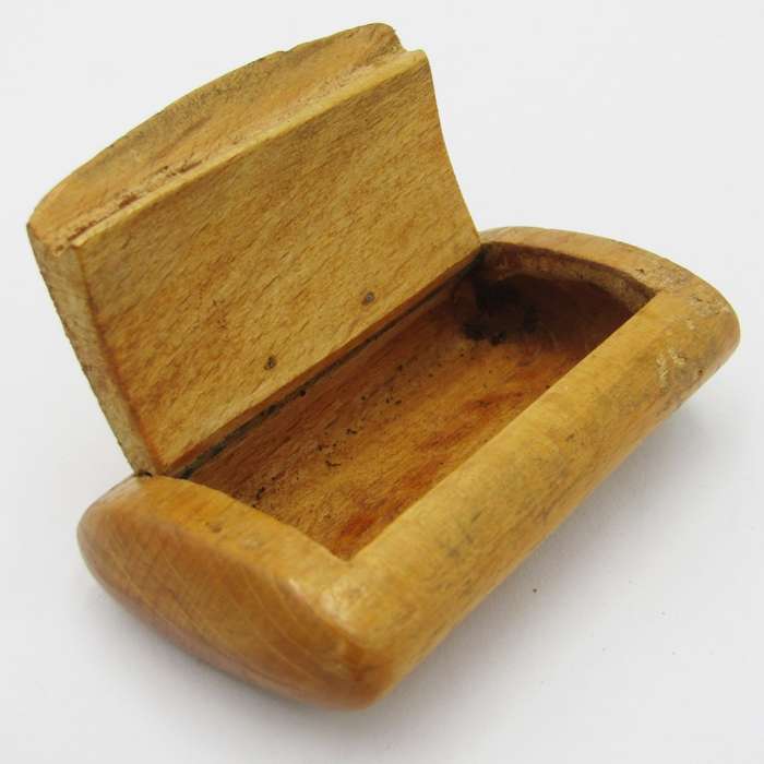 Vintage beechwood match holder