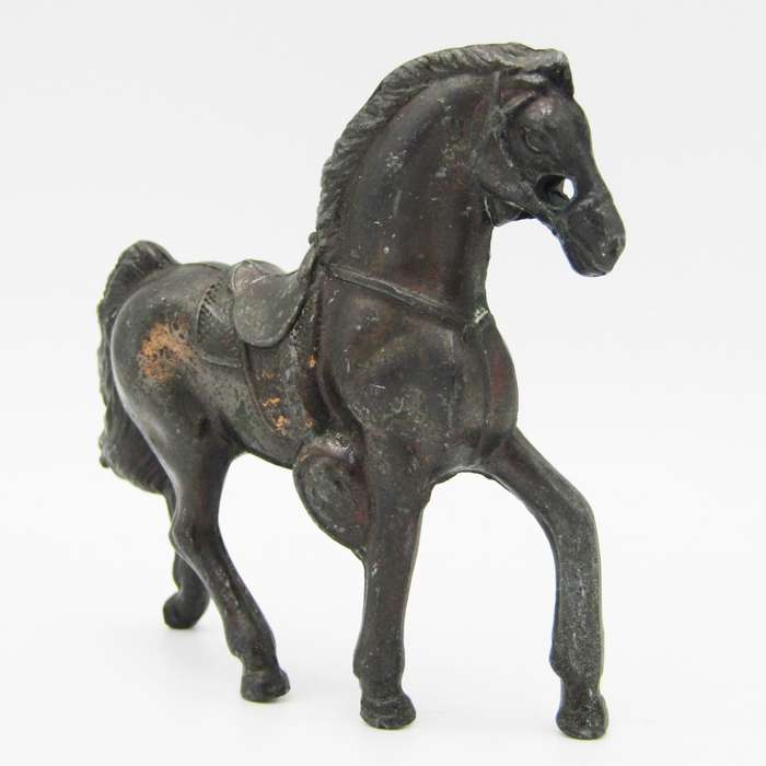Brass toy soldier horse marked Japan