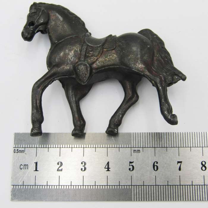 Brass toy soldier horse marked Japan