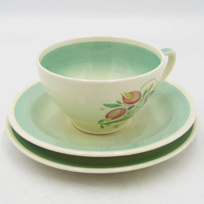 Susie Cooper porcelain tea trio