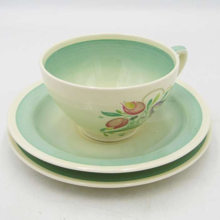 Susie Cooper porcelain tea trio