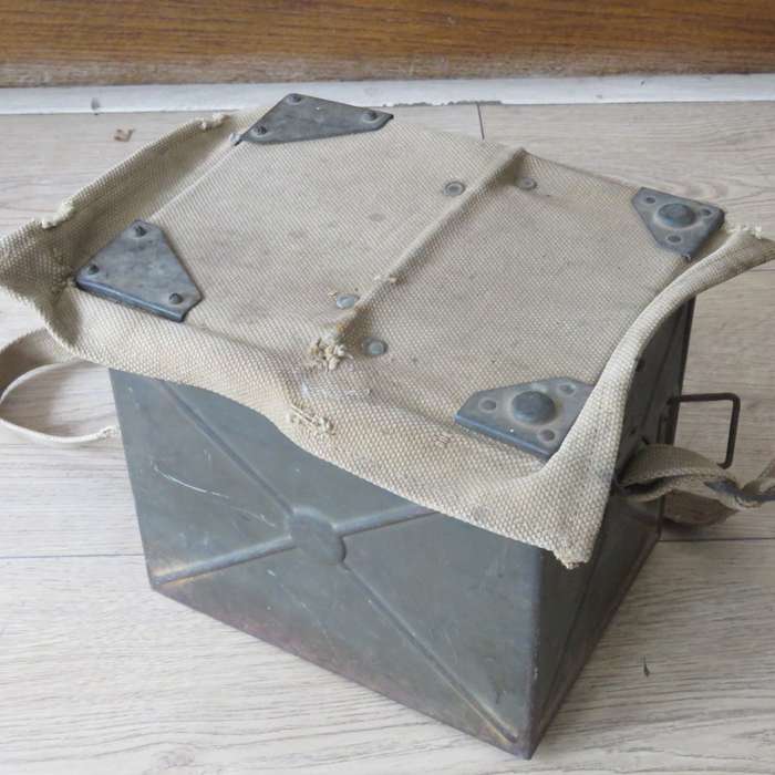 British WW2 Signal Lamp with Morse Code Sender in Case with Shoulder Strap