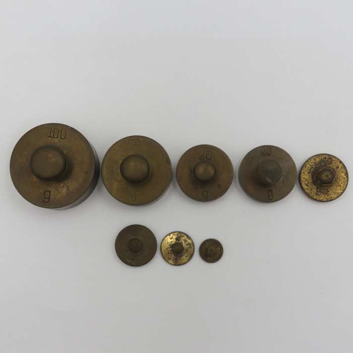 Set of balance scale weights - some missing