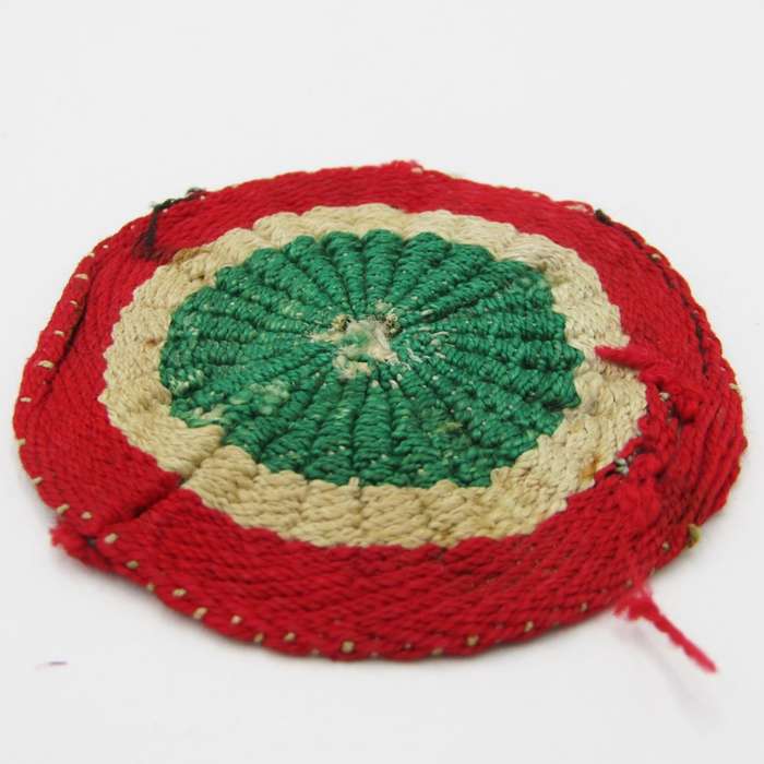 WW2 Italian pith helmet tri colour cockade