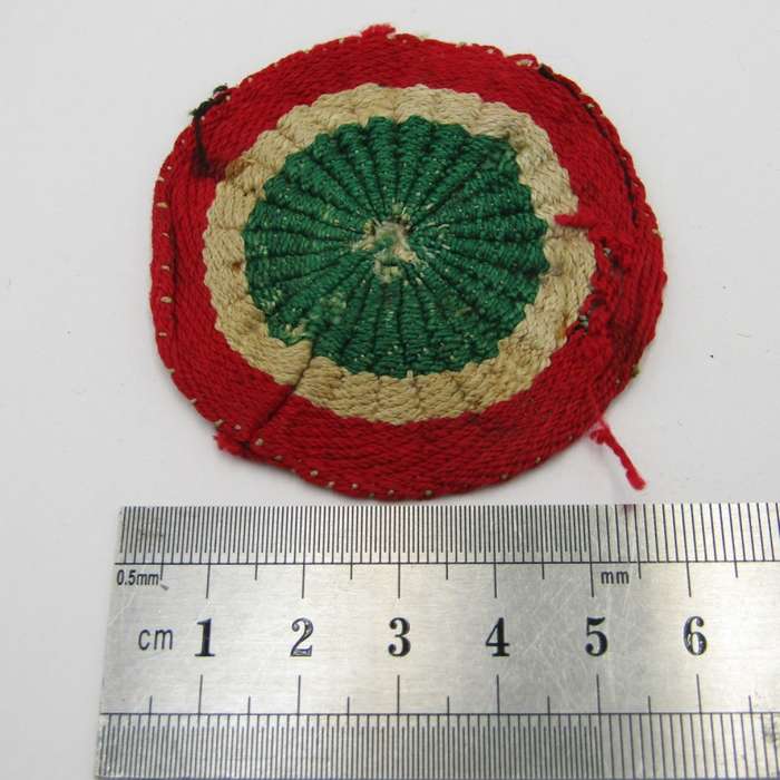 WW2 Italian pith helmet tri colour cockade