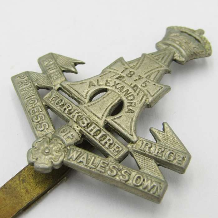 The Yorkshire regiment Princess of Wales`s own cap badge