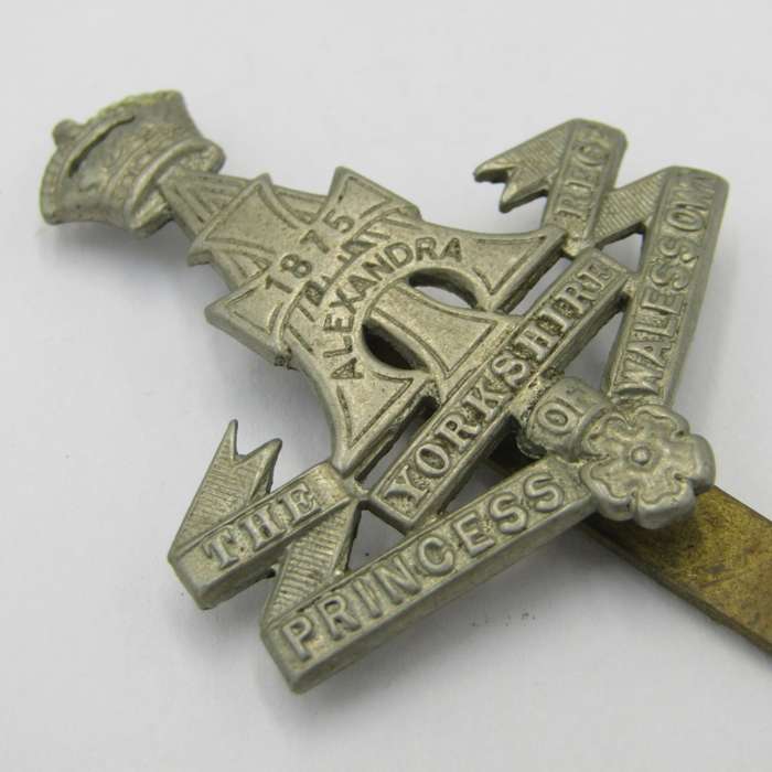 The Yorkshire regiment Princess of Wales`s own cap badge