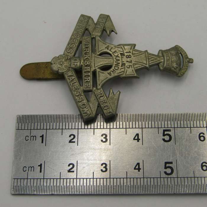 The Yorkshire regiment Princess of Wales`s own cap badge