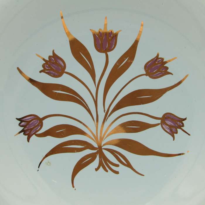 Vintage Large Gouda Gold Tulip plate